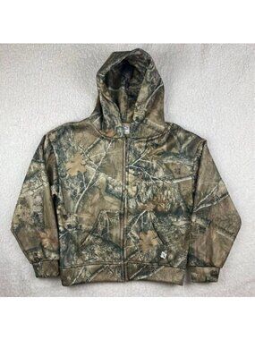 Akimbo Zip-Up Realtree Edge Camo Hoodie Size Medium Boxy Fit Brushed Cotton